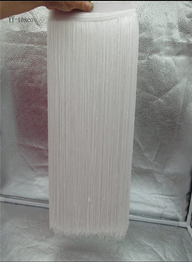 PREMDAS LACES Premdas lace Off White 20inch Long Fringe Tassel Polyester Chainette Fringes Latin Dress Macrame Lace Samba Dancewear Trimming Trims 1mtr Packing - Image 1